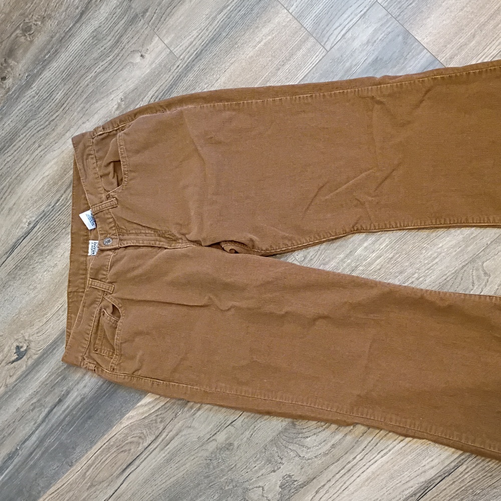 Lucky Brand Sweet 'N Low Khaki Tan Flare  Courdory Pants Size 12/31 Vintage - Picture 2 of 9